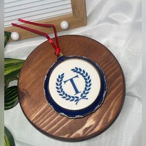2010 TowneBank Collectible Christmas Ornament | Blue Porcelain Holiday Decor